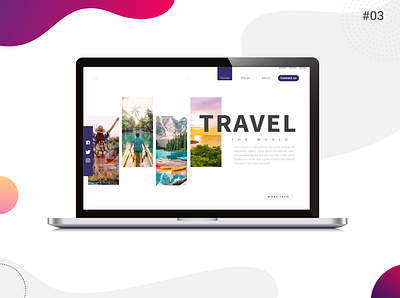 Daily UI-#03-Landing Page for Travel branding daily 100 challenge dailyui dailyuichallenge design flat icon illustration minimal ui ux vector