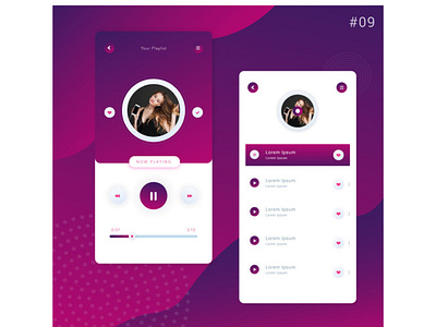 Daily UI-#09- Music player mobile app design