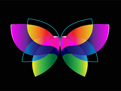 Butterfly app design flat icon illustration logo ui ux vector web website