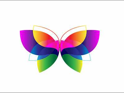 Butterfly design app design flat icon illustration logo ui ux vector