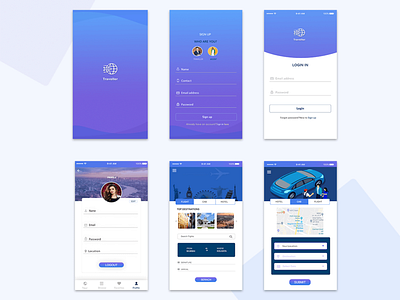 Booking App Screens app branding design flat icon illustrator ui ux vector website