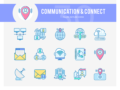 Communication Icons chat cloud cloud network communication communication icons connection connectivity connectivity icons contact email filled outline global icon icons internet mail media mobile net network