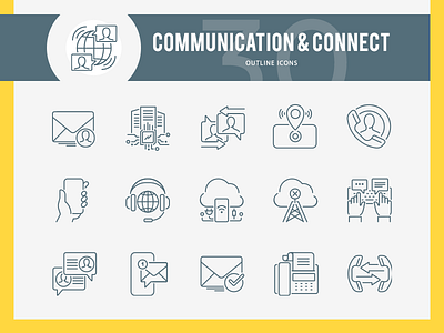 Communication Outline Icons chat cloud communication communication icons community connect connection connectivity connectivity icons contact email global icon icons internet mail media net network network icons