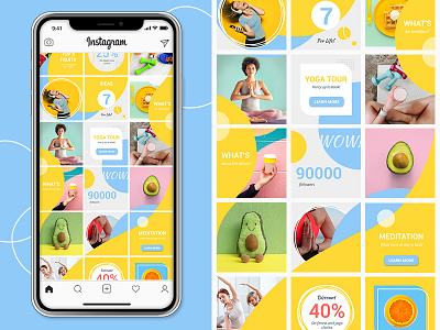 Instagram Puzzle - Yummy! instagram instagram posts instagram puzzle instagram template photoshop template