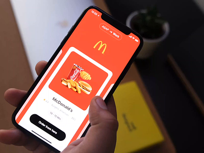 Fast Food 🍔🍕🍩- Order Flow animation app cards checkout clean design food app food delivery app ios iphone mcdonalds minimal mobile ui ux