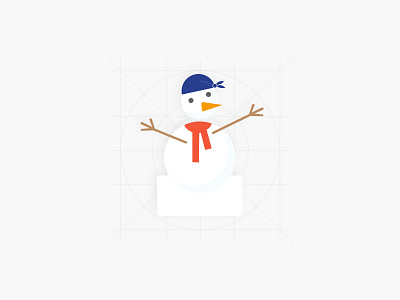 Snowman christmas colors flat icon snow snowman winter