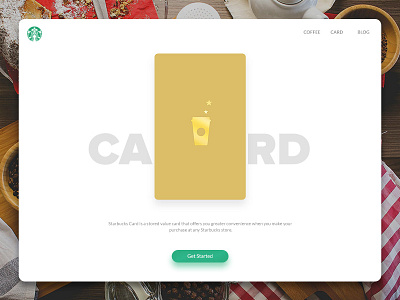 Starbucks Redesign - Card coffee redesign starbucks landingpage starbuckslover web