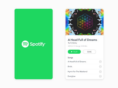 Spotify Mobile - Album (Daily UI) album mobile music redesign spotify ui ux