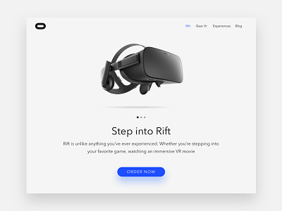 Oculus fullscreen lapndingpage oculus dailyui redesign rift