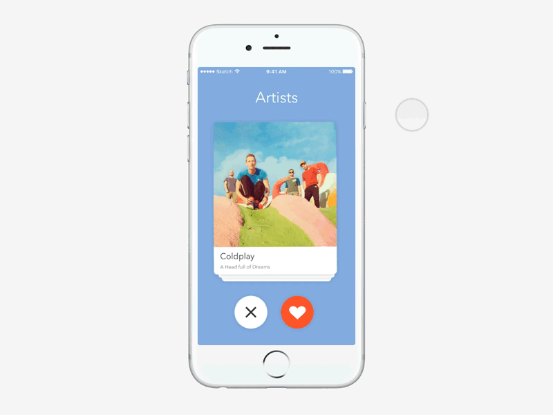 Swipe Animation - Principle #Daily UI animation daily freebee left like principle right swipe ui