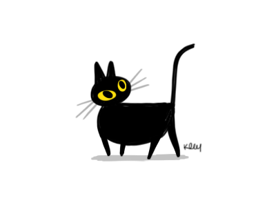 Simone - Black Cat gif animated gif black cat ekaterina oloy ekoloy gif halloween katia oloy photoshop