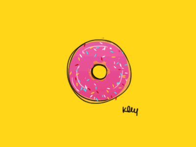 Mmm, donuts donuts ekaterina oloy ekoloy homer simpson katia oloy pink pink frosting simpsons the simpsons yellow