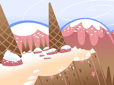 Snow Cones background dessert ice cream mountain snow snowy sweet