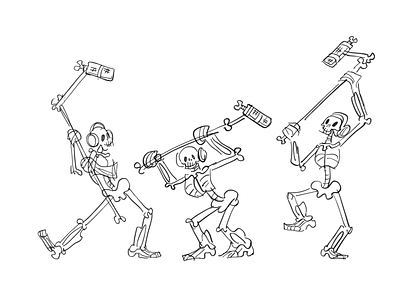 Skeleton Dance boom mic disney engineer film production halloween microphone music skeleton sound design