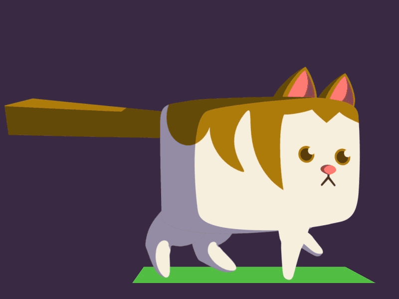 Tofu Cat walk cycle aftereffects animation cat gif tofu walkcycle