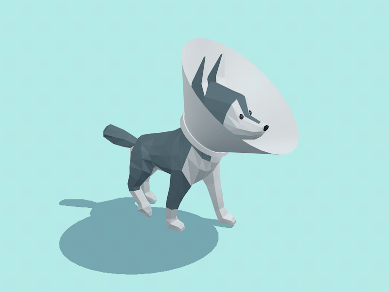 Cone Puppy c4d canine cinema4d cone dog low poly low polygon puppy swagger walk cycle
