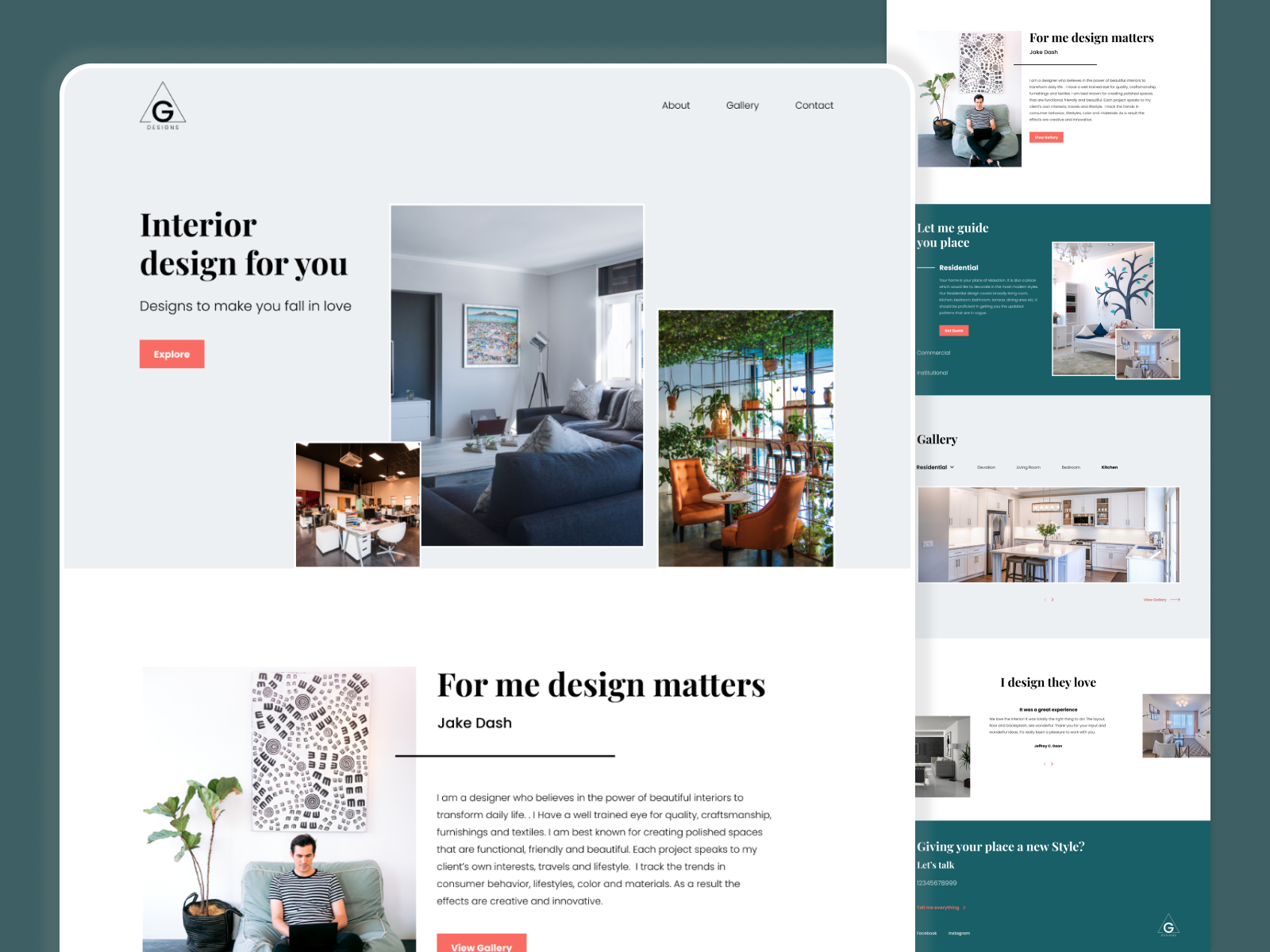 Interior Studio - Home Page by Priyal Ajmera on Dribbble