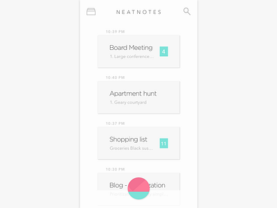 Neatnotes app brand clean editor minimal mobile mobileui simple userinterface