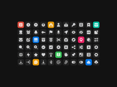 Gloss-Icons Interface by Gala Yask on Dribbble