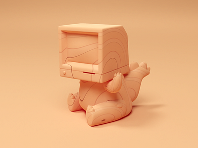 ARRRR!!! 🦖 3d 3d illustration 3d model blender dino robot sclupt wood