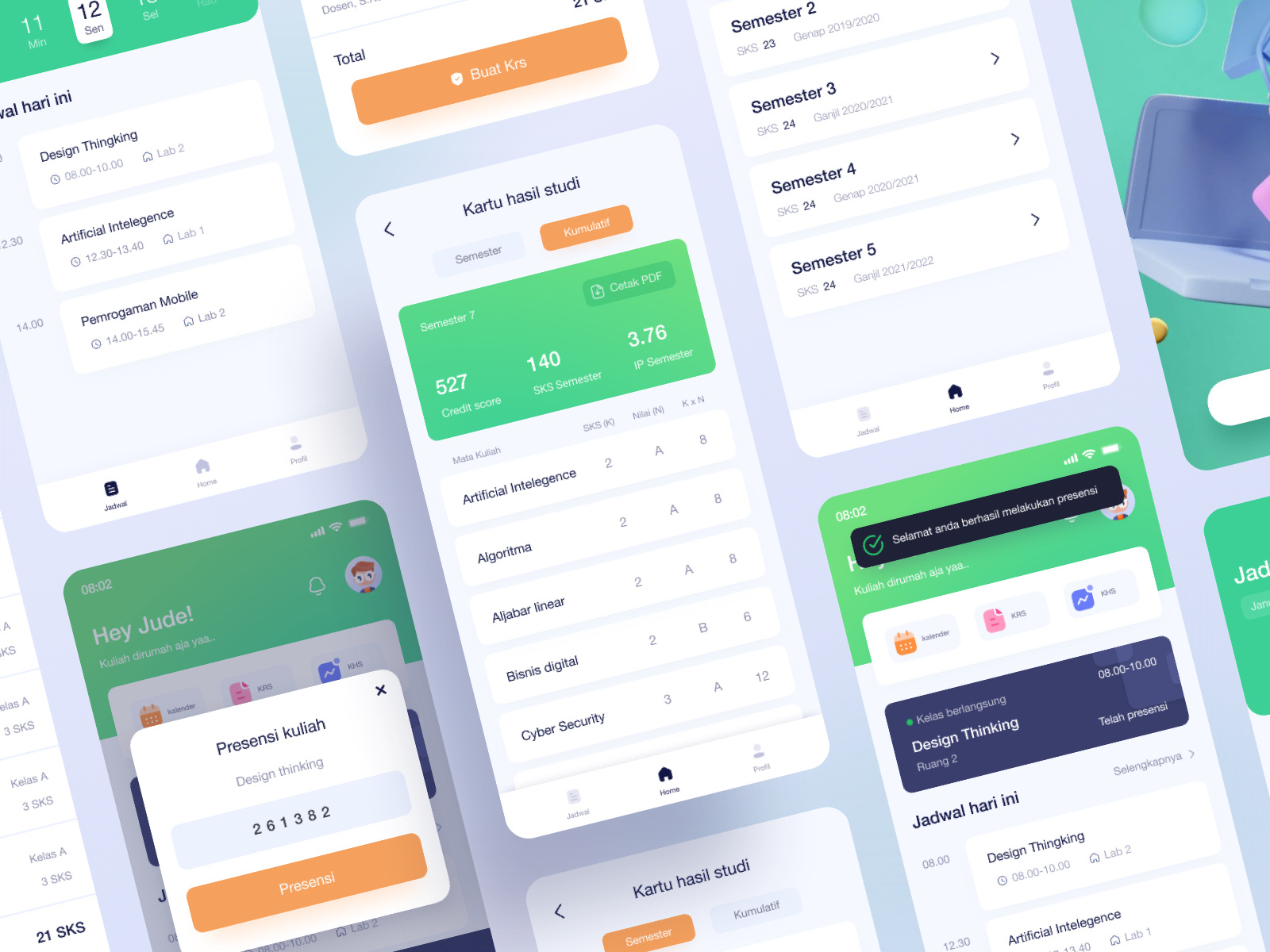 Siakad eLearning apps by Miftakhul Huda on Dribbble