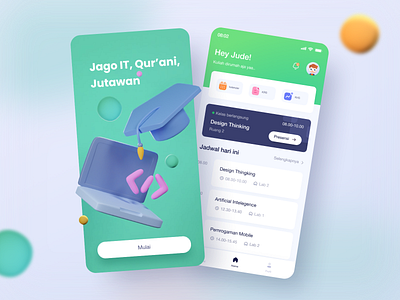 Siakad eLearning apps 🎓 design illustration ui uiux