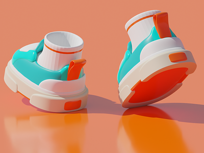 The Ocean 🌊 3d 3d illustration blender design illustration nft shoes sneakers