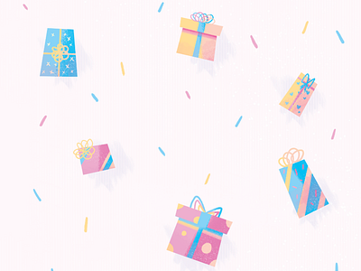 Happy birthday! birthday card design illustration pastel colors
