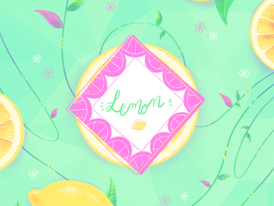 Lemons cute art illustration lemon lemon illustration lemons pink pink design typography