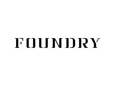Foundry serif slab stencil type typography