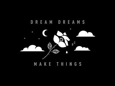 Dream dreams & make things apparel big cartel clothing eye illustration moon rose stars