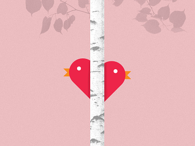 Love Birds bird heart love tree valentine valentines day