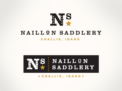 Naillon Saddlery Logo brand branding cowboy horses logo western