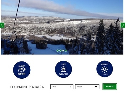 Ski Resort Homepage forms homepage icons illustration onepage website