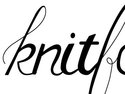 Knitfolio Site Header illustrator lettering vector