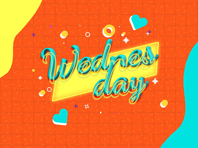 Wednesday days design drawing font geometry graphic design illustration illustration art illustrator photoshop typo vector wednesday week