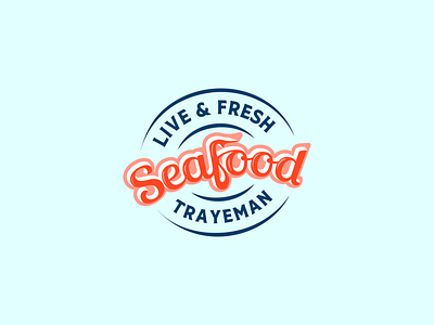 Seafood Lettering Logo Design design lettering logo seafood