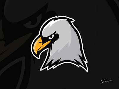 Esports Eagle's Head animal birds black drawing eagle esports yellow