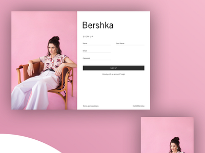 Sign up Bershka concept