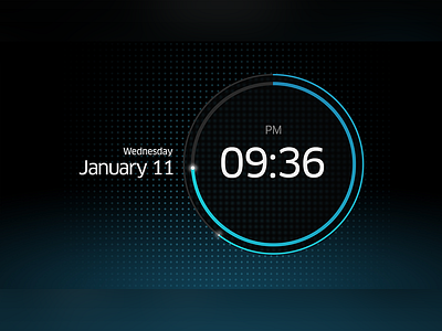 Alarm Clock UI alarm clock date radial stage time ui user interface