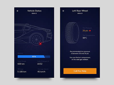 Car App Concept app car design ios ui user interface