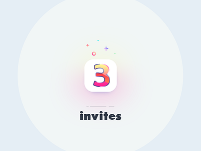 2 Invites design dribbble icon illustration invites invites giveaway