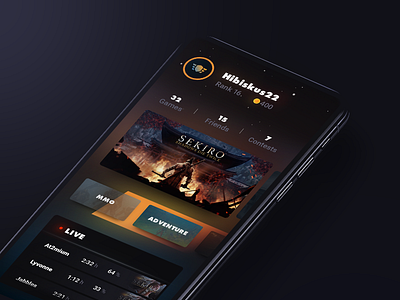 Gaming Platform Concept app dark dashboard design game gaming google interface ios modern stadia ui user interface ux