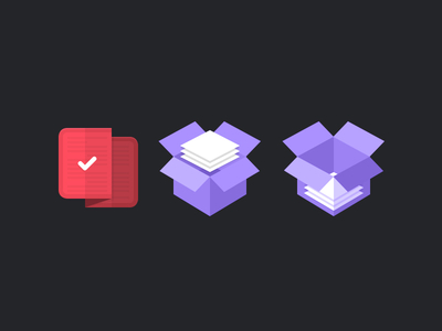 Flat Icons box check clean clear design flat icons plain simple web