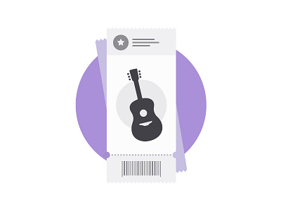 Country Concert Ticket concert country gig illustration music ticket