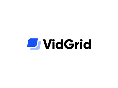 VidGrid Logo brand design grid identity logo mark video