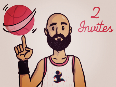 2 Dribbble Invites basketball bodymoving.net dribbble invites illustration juan arias portfolio