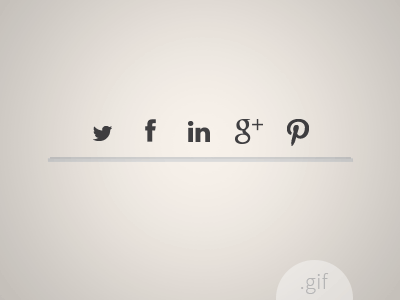 Social Media Hover States banner css gif hover social web