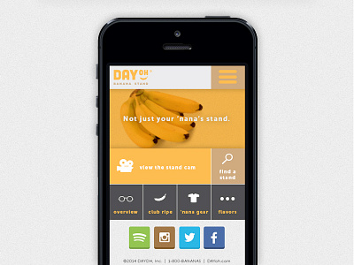 DAYoh Mobile App Interface app banana hospitality mobile