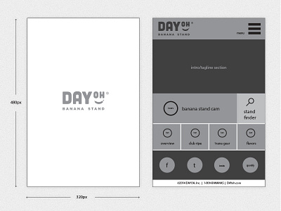 DAYoh Mobile App Wireframe app banana mobile wireframe